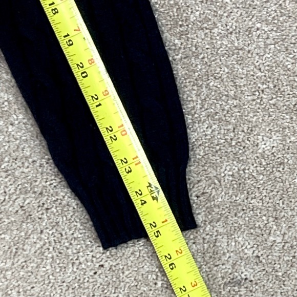 Neiman Marcus Cashmere Duster Cardigan Sweater Women XL Black Cable Knit Classic - Picture 10 of 11